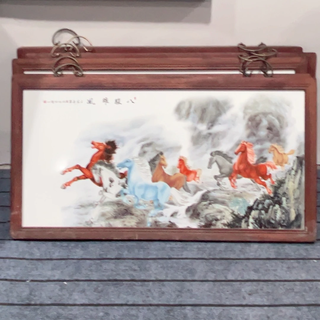 摆件景德镇瓷板画摆件