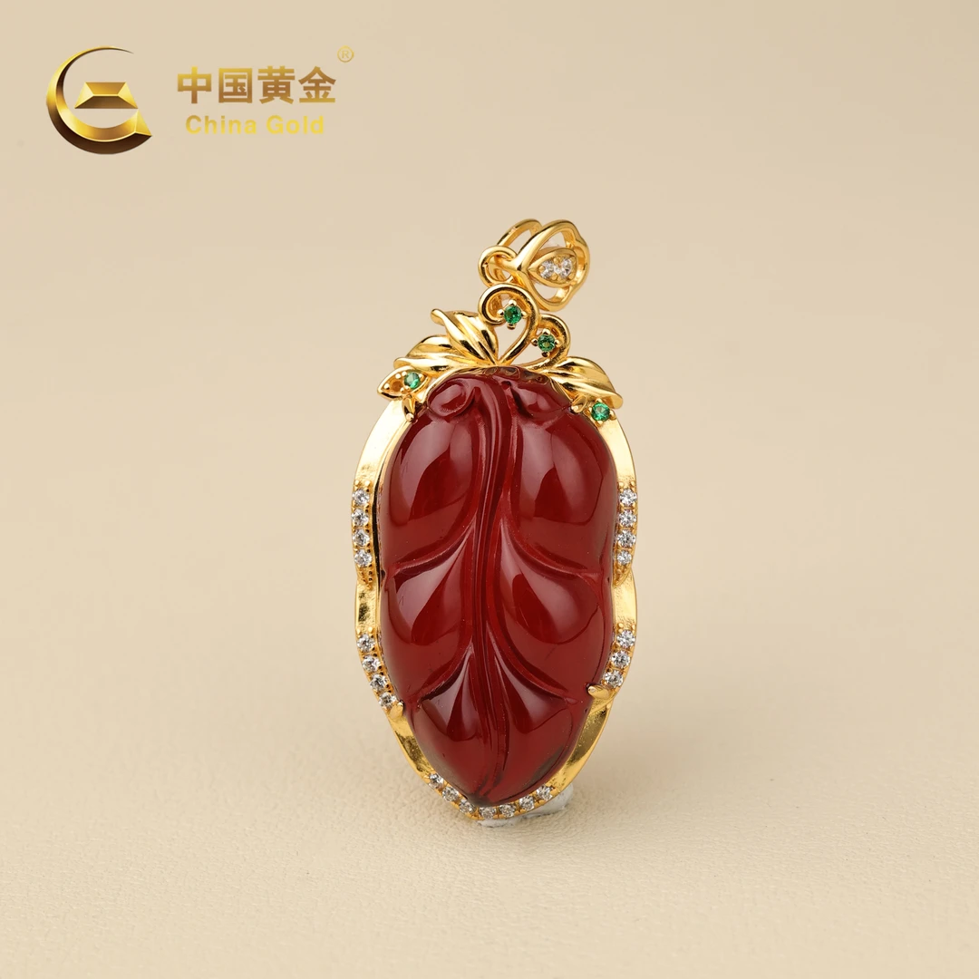 【中国黄金】依珀 | 琥珀*吊坠*S925银镶嵌-D6843-Y