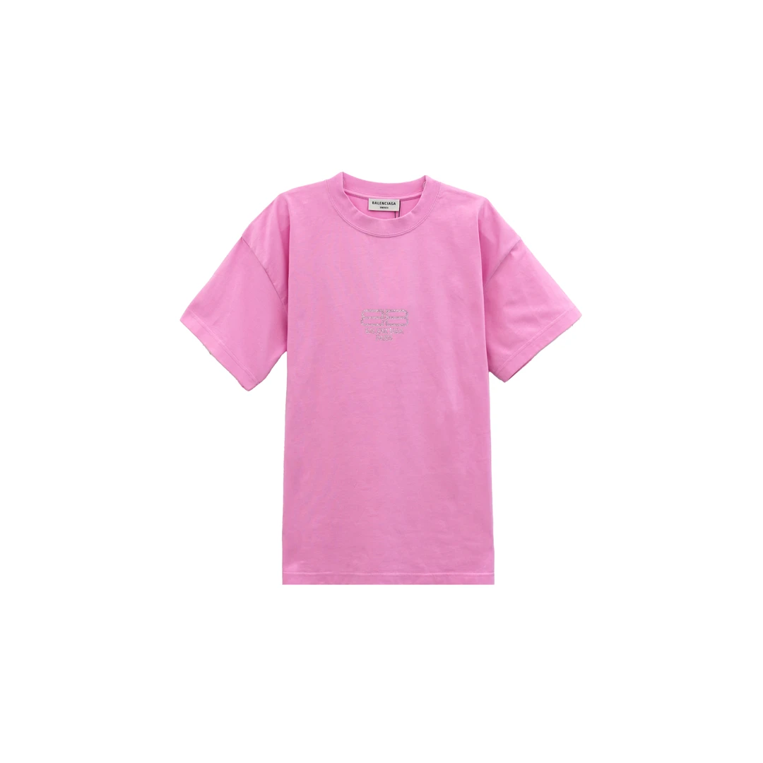 未使用 Balenciaga/巴黎世家 水钻logo圆领短袖T恤