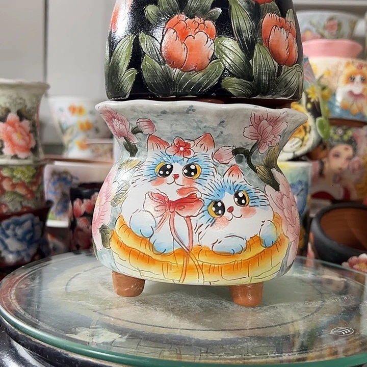 沐****景德镇手绘花盆里面的高级盆