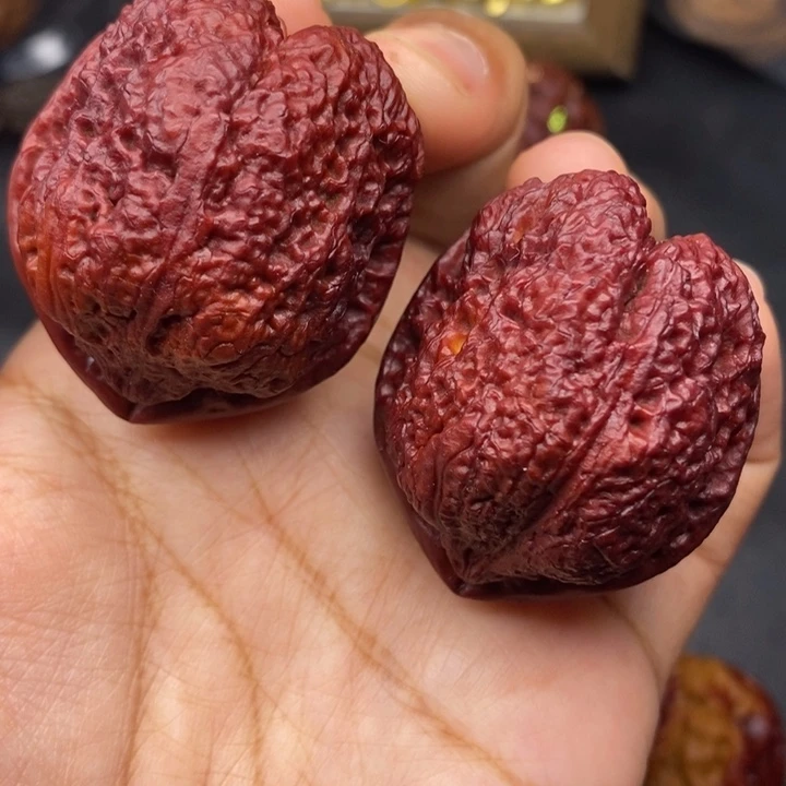 把件文玩核桃43尺鱼子金蟾