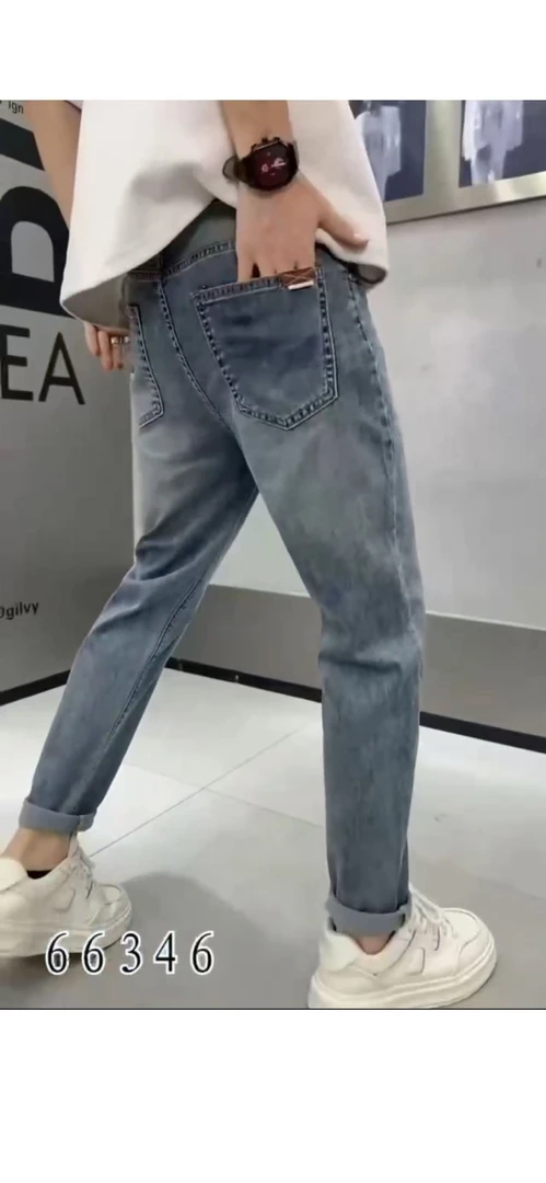 66346和KO9058款夏季薄款弹力时尚修身百搭男士牛仔裤