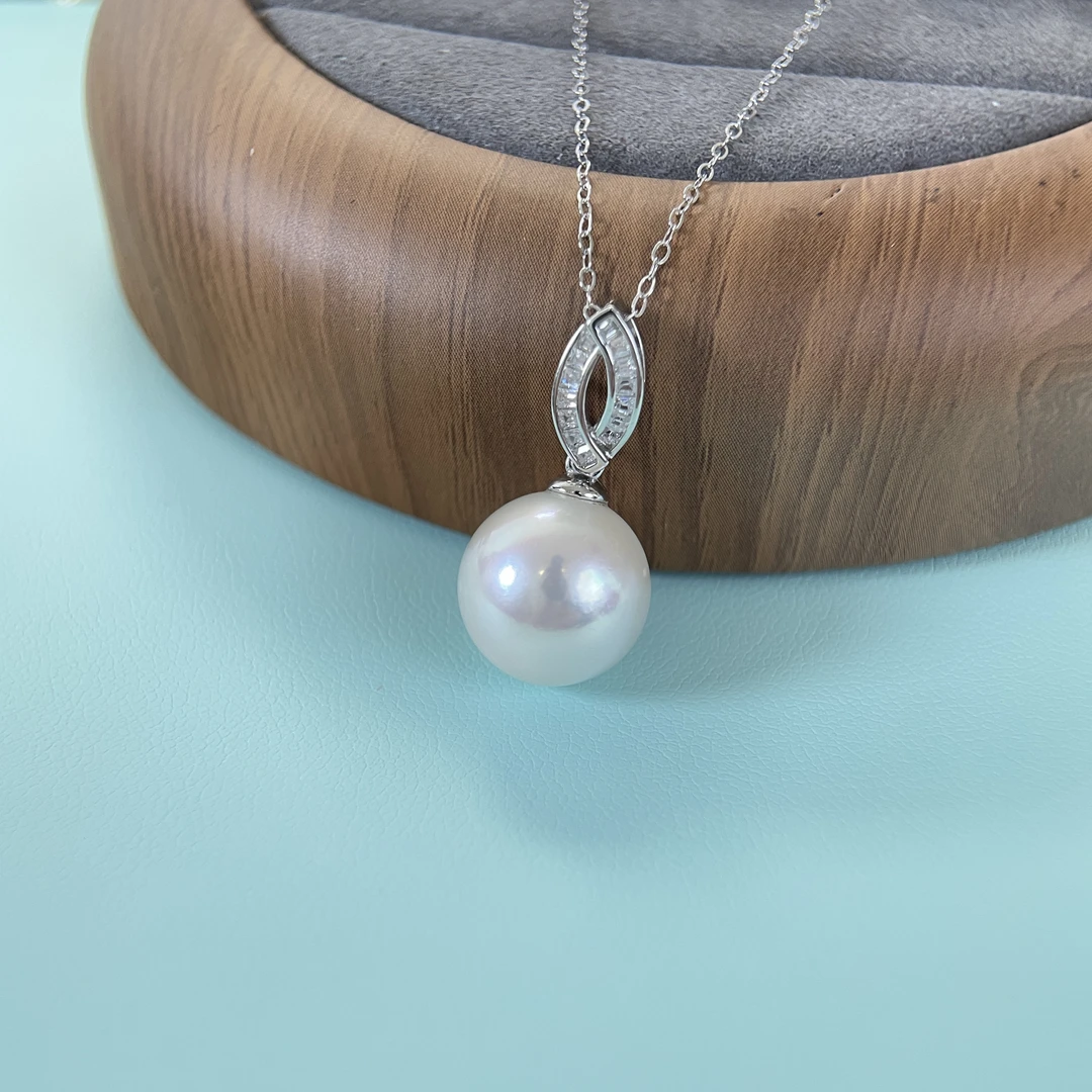 天使之眼龙珠12-13mm极强光大点位淡水珍珠吊坠百搭经典款时尚