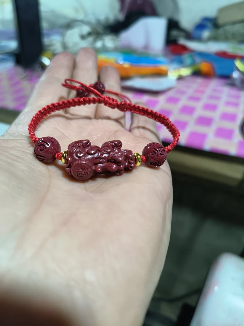 含辰砂工艺品招财进宝好运连连貔貅红绳手链