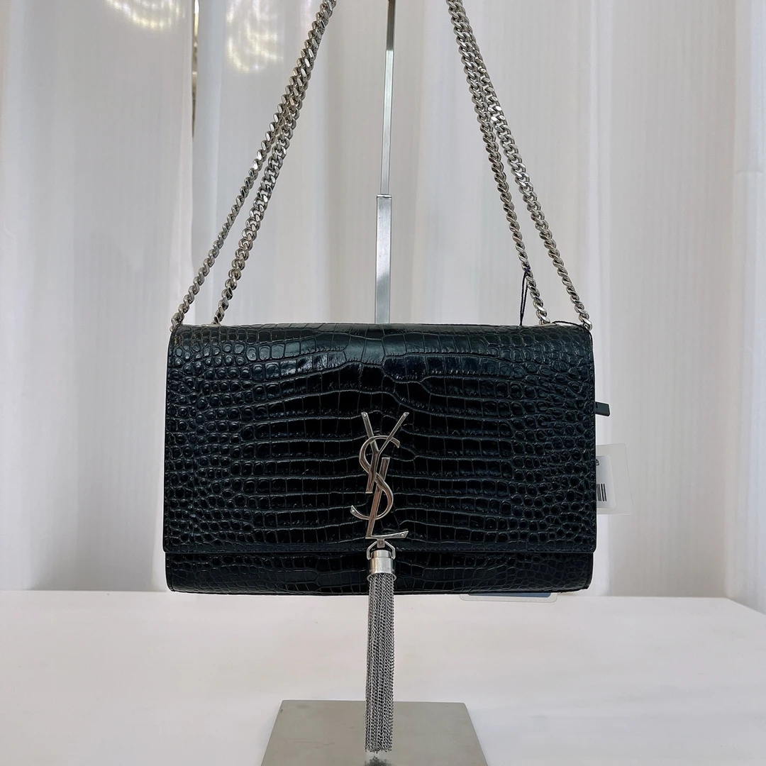 95新 YSL/圣罗兰 Ysl/圣罗兰 黑色单肩链条包  B341