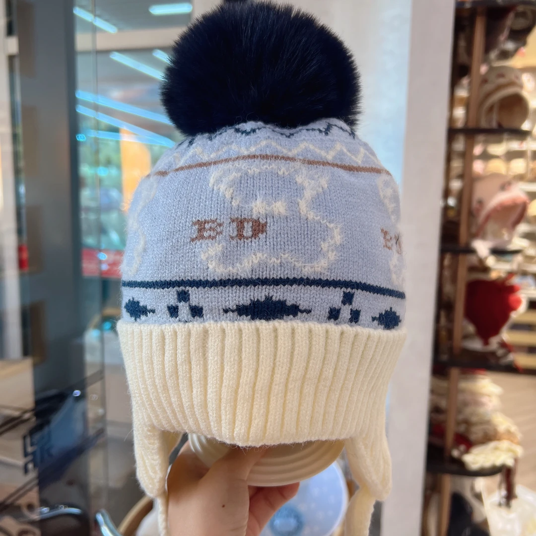 哆啦布丁62992极简风无檐针织帽包头帽圆顶帽子冬季出游秋冬女