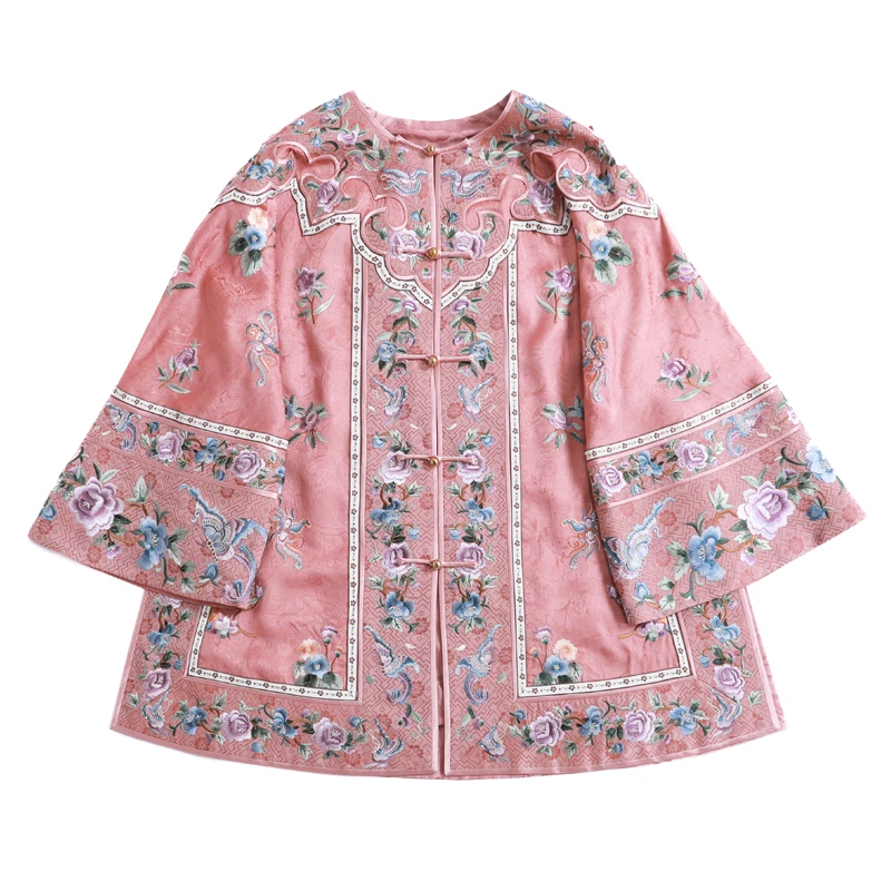 「破茧蝶花」丽古龙复古国风原创日常百搭设计斜襟刺绣汉服女装上衣