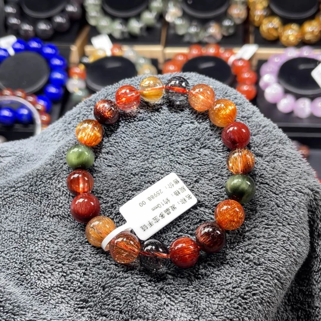 水晶手串未镶嵌虎***仔发金多宝