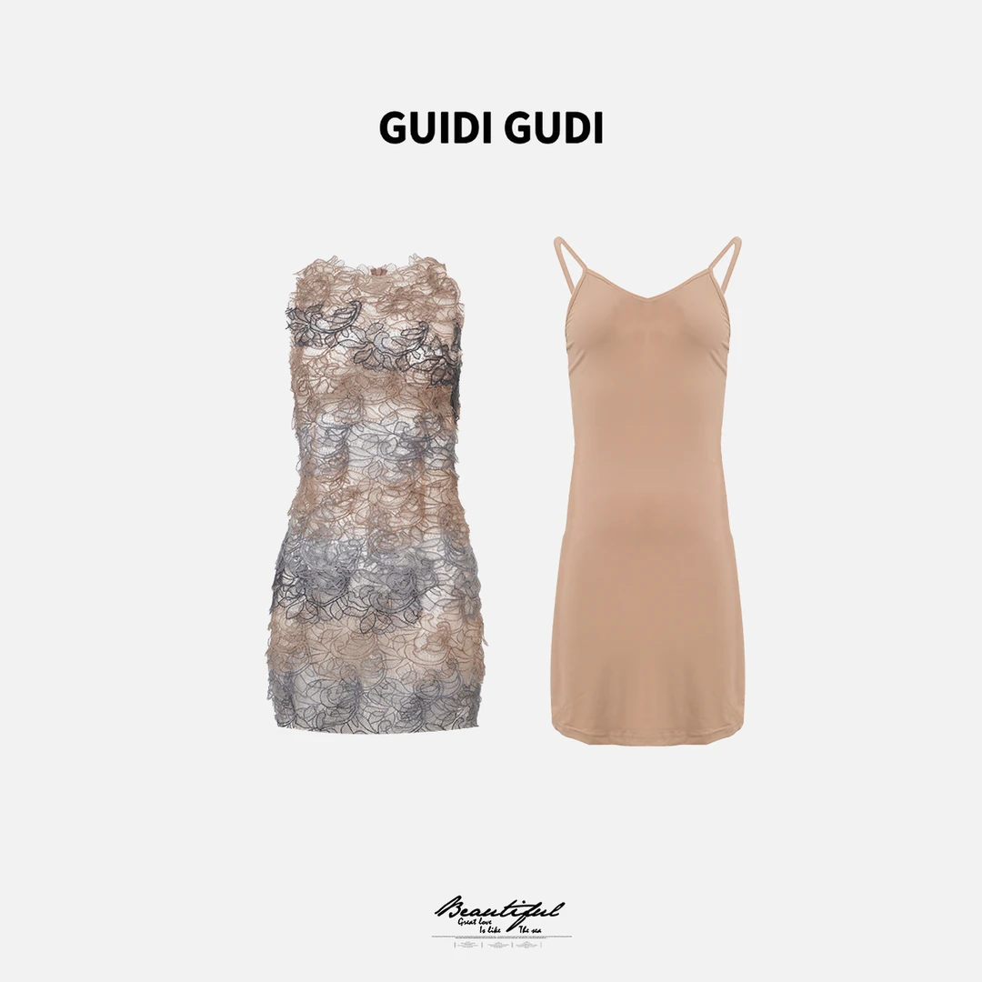 GUIDI GUDI【天菜裙裙】连衣裙+连衣裙时尚套装 /黄加蓝