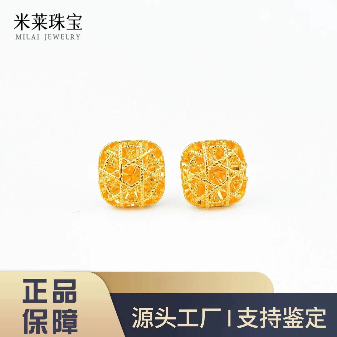 足银耳饰 时尚简约 方糖耳钉轻奢气质百搭经典