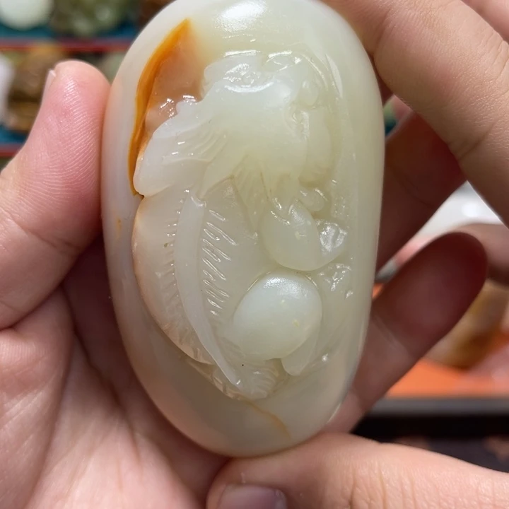 石材石材方解石手把件不退换