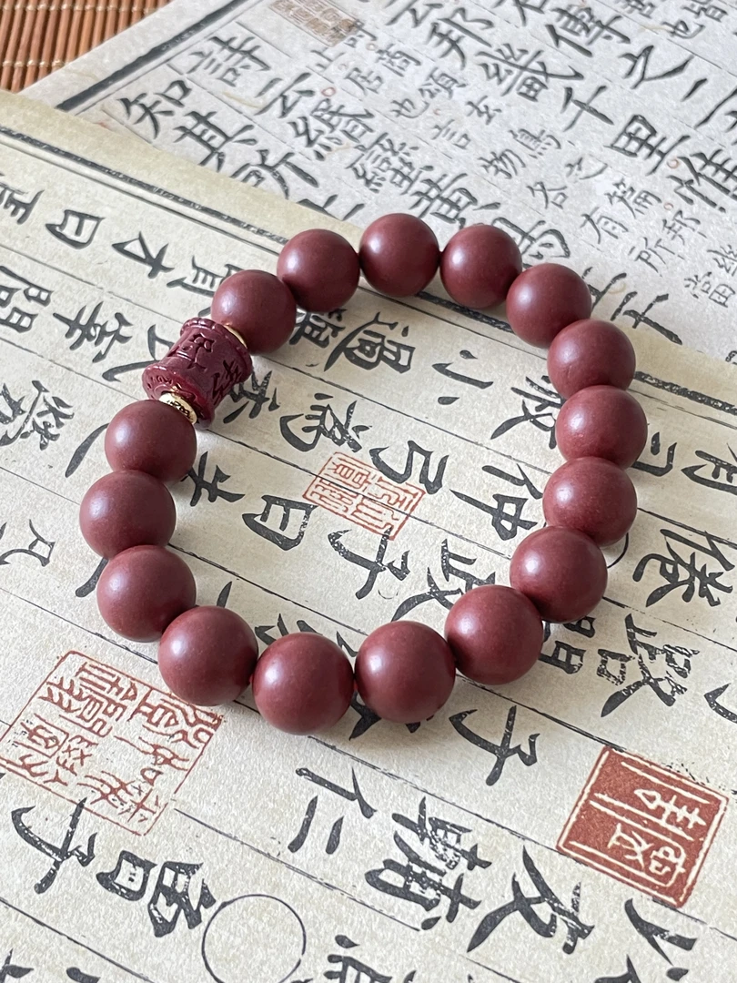 【五行红】孤品 天然手工合香珠五行红12mm16颗＋时来yun转