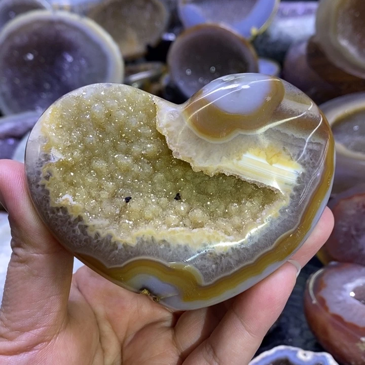 未镶嵌珠宝半成品紫晶啵啵爱心