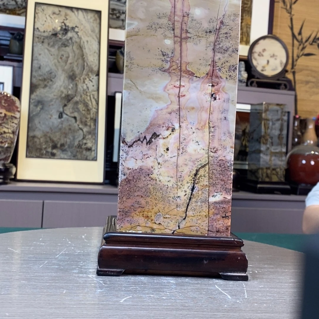 石材广西国画石草花石