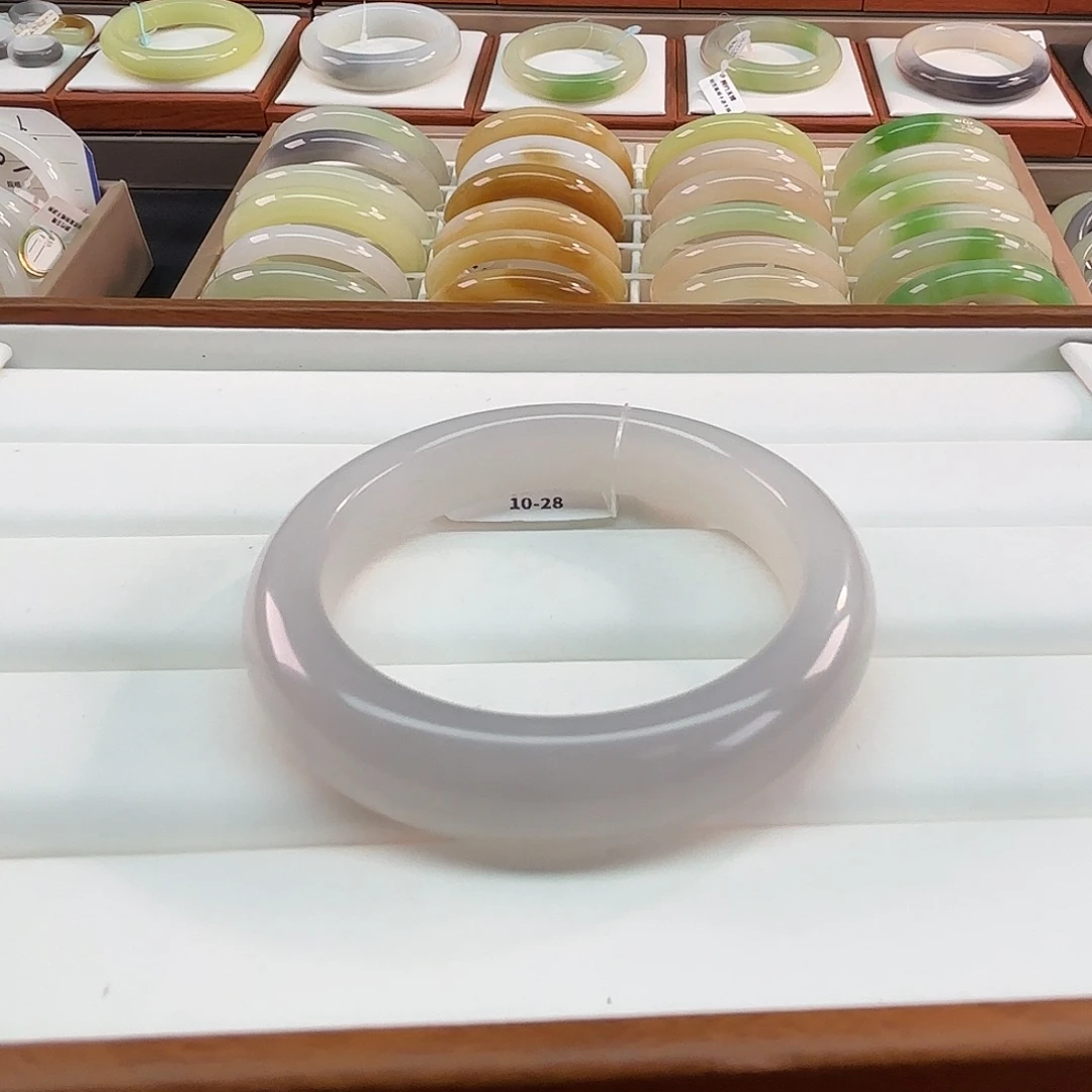 和田玉未镶嵌手镯冰仙紫