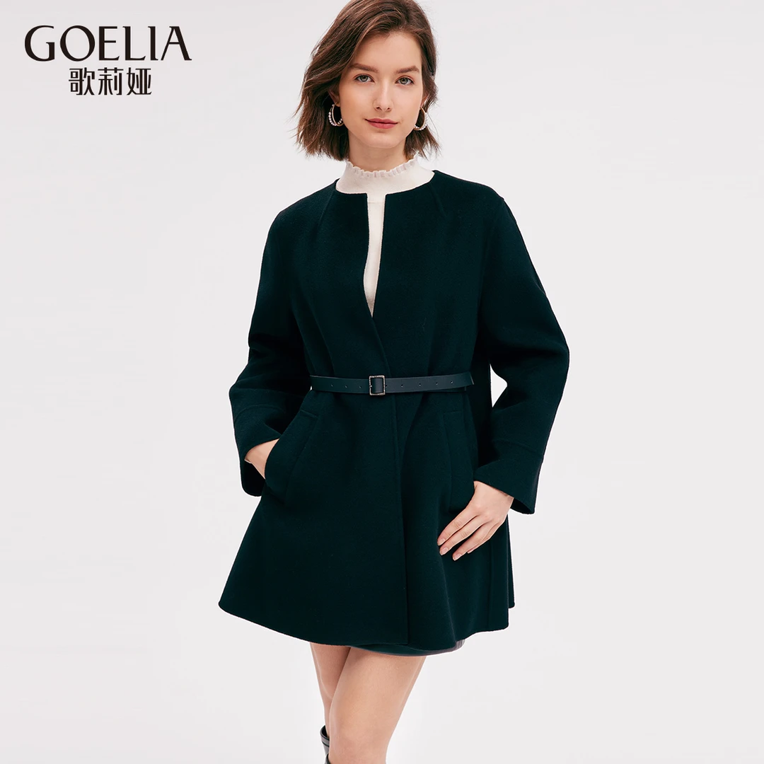 歌莉娅新品双面呢外套1ACR6E170