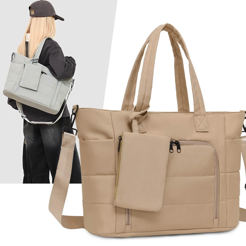 简约大容量托特包女通勤百搭单肩斜挎手提包大包包2025新款潮休闲