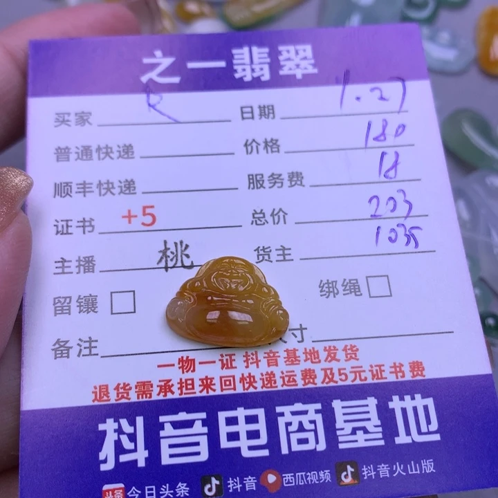 翡翠颈饰未镶嵌R****r翡翠