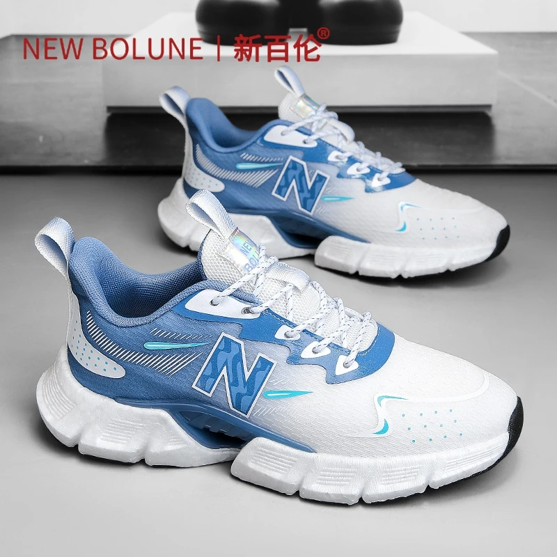 新百伦男鞋夏季透气休闲鞋男士百搭轻便软底户外跑步开车运动潮鞋