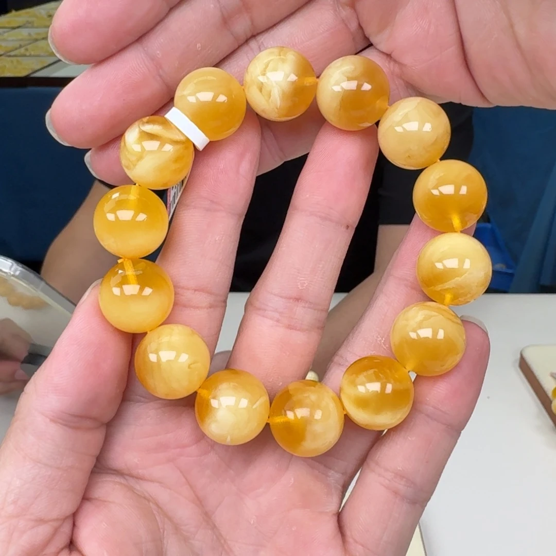 琥珀未镶嵌手链蜜蜡手串