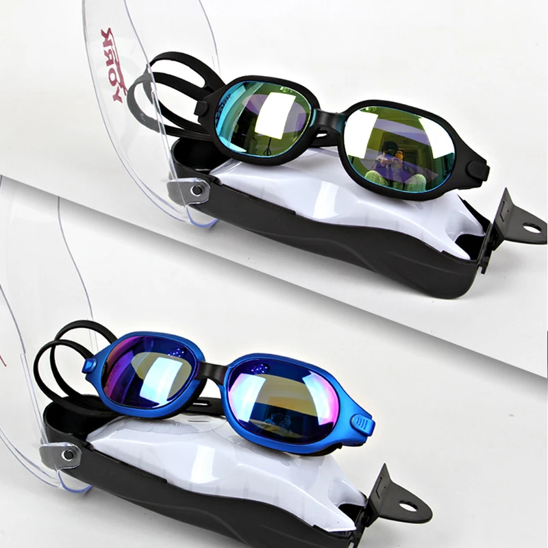 帽子护目游泳男防晒帽电镀成人泳镜训练比赛防水防雾泳镜高清成人