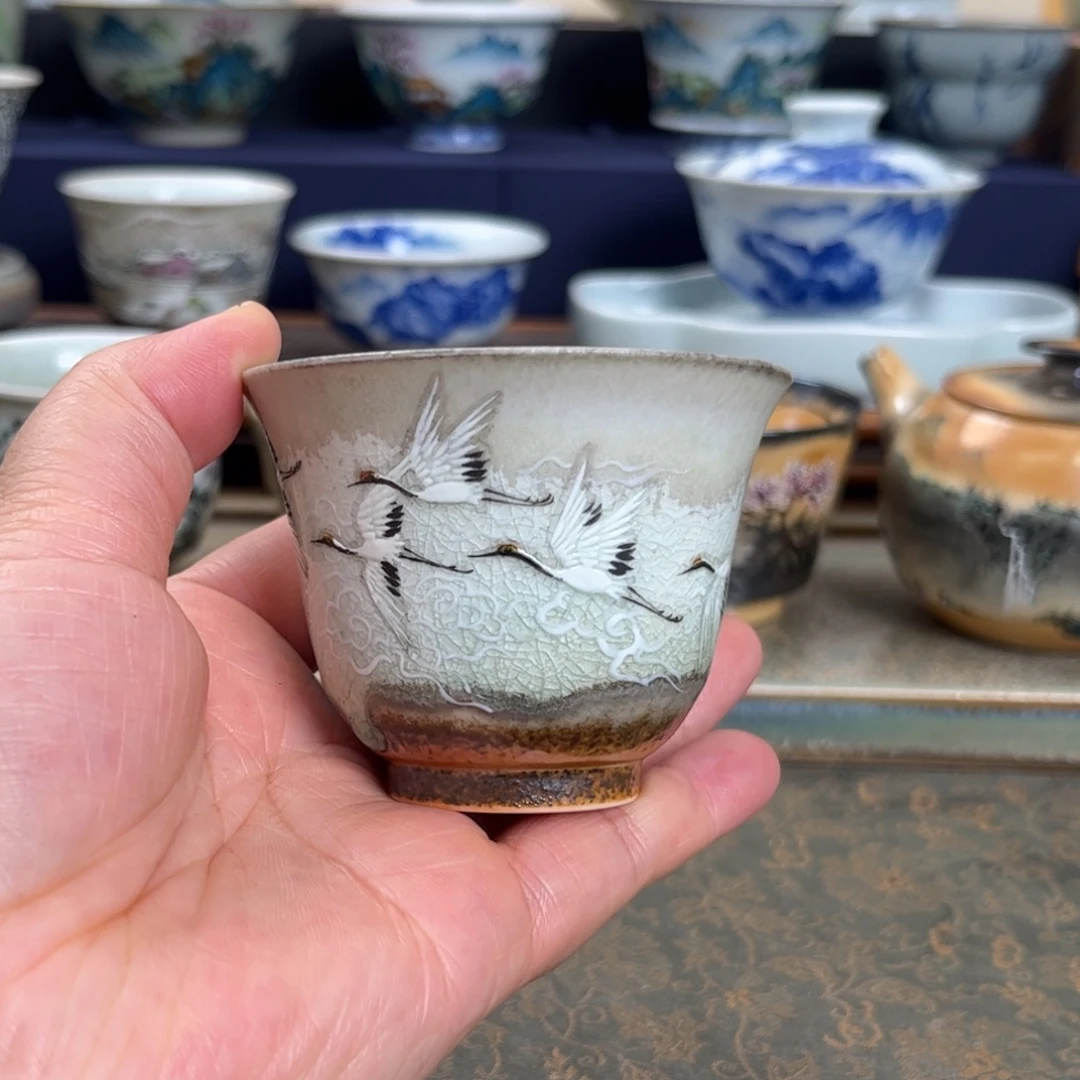 瓷杯子我们观山观水观自在