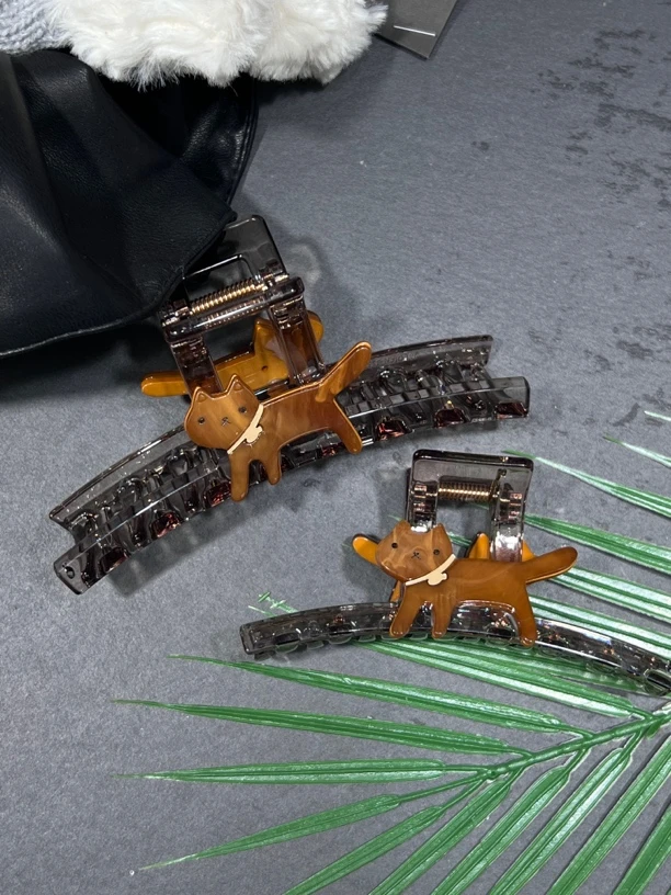 泡菜醋酸小猫抓夹13cm大抓夹可爱韩版ins风百搭新款