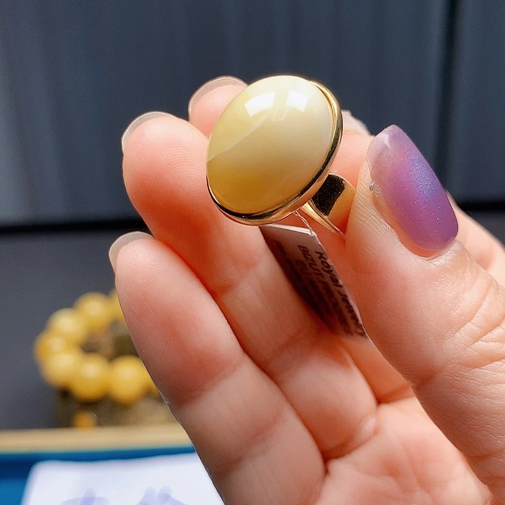 手链琥珀银S925镀金镶嵌波兰设计款琥珀蜜蜡