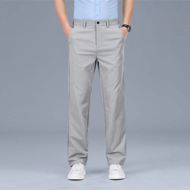 男裤子常规款夏季新款男士北面格如意腰防紫外线西裤防爆男长裤