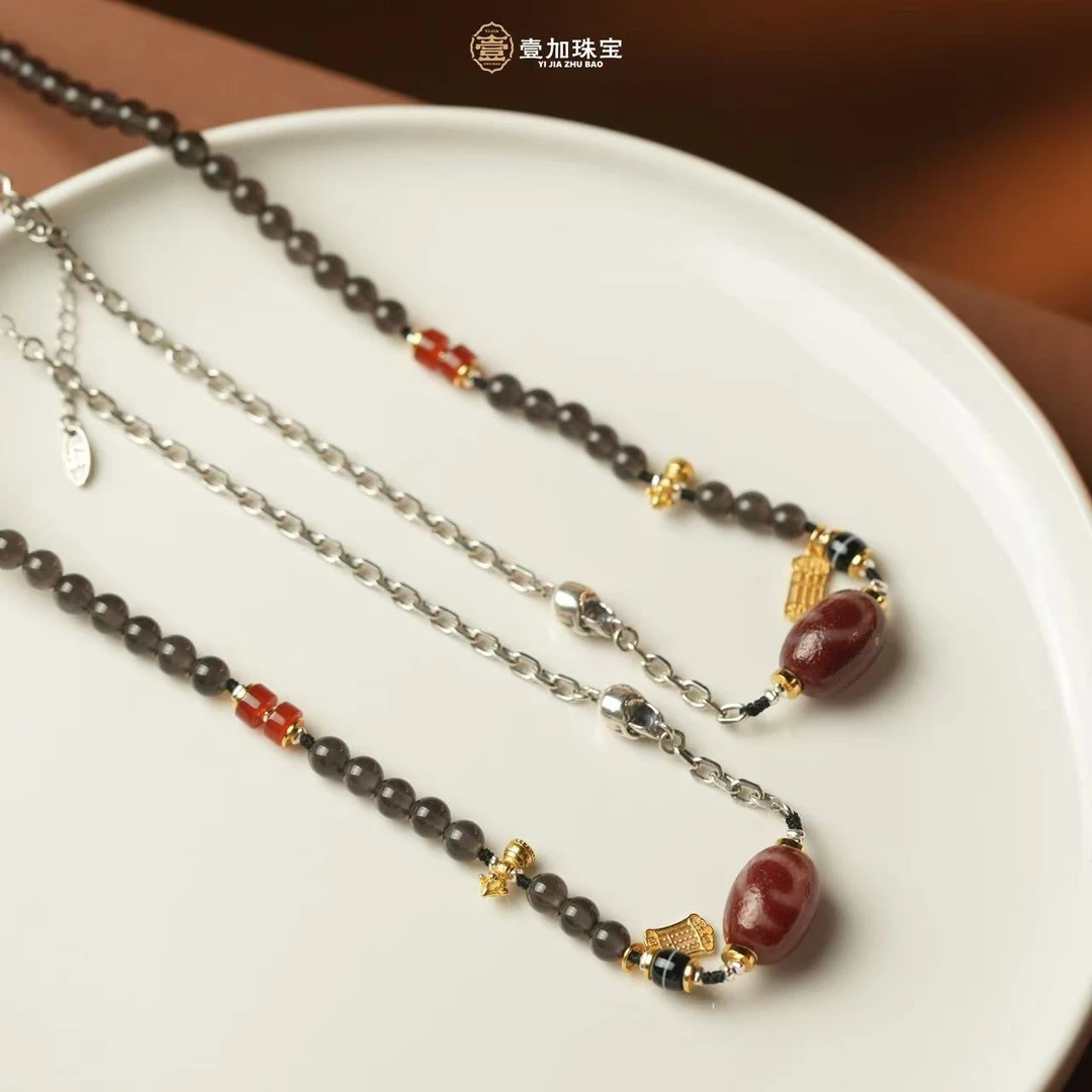 壹加｜手工设计红肉度母玛瑙项链多样性发一1270j