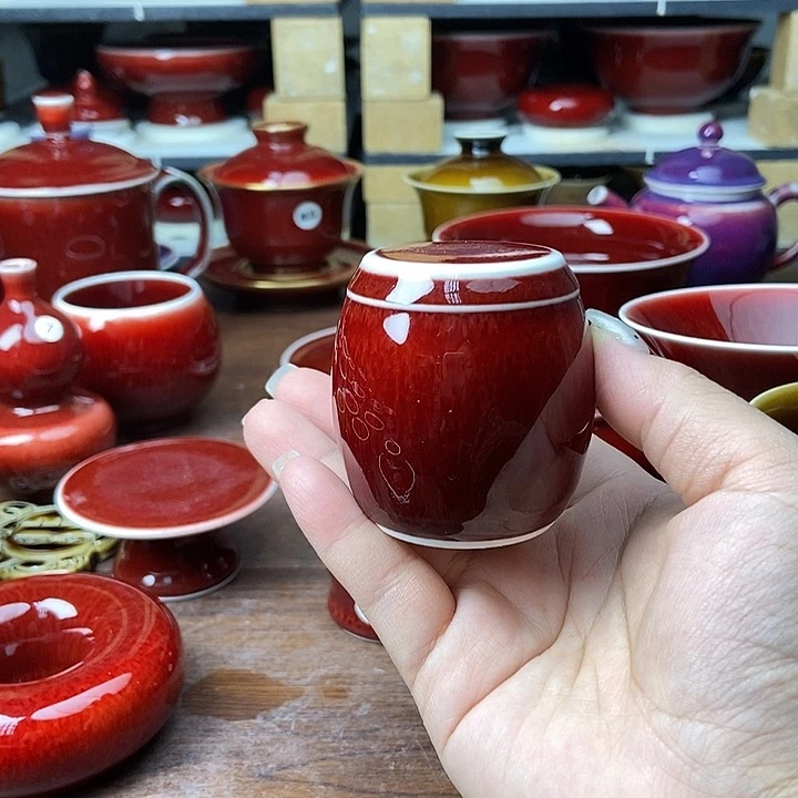 陶瓷C****帅景德镇名陶坊原矿郎红