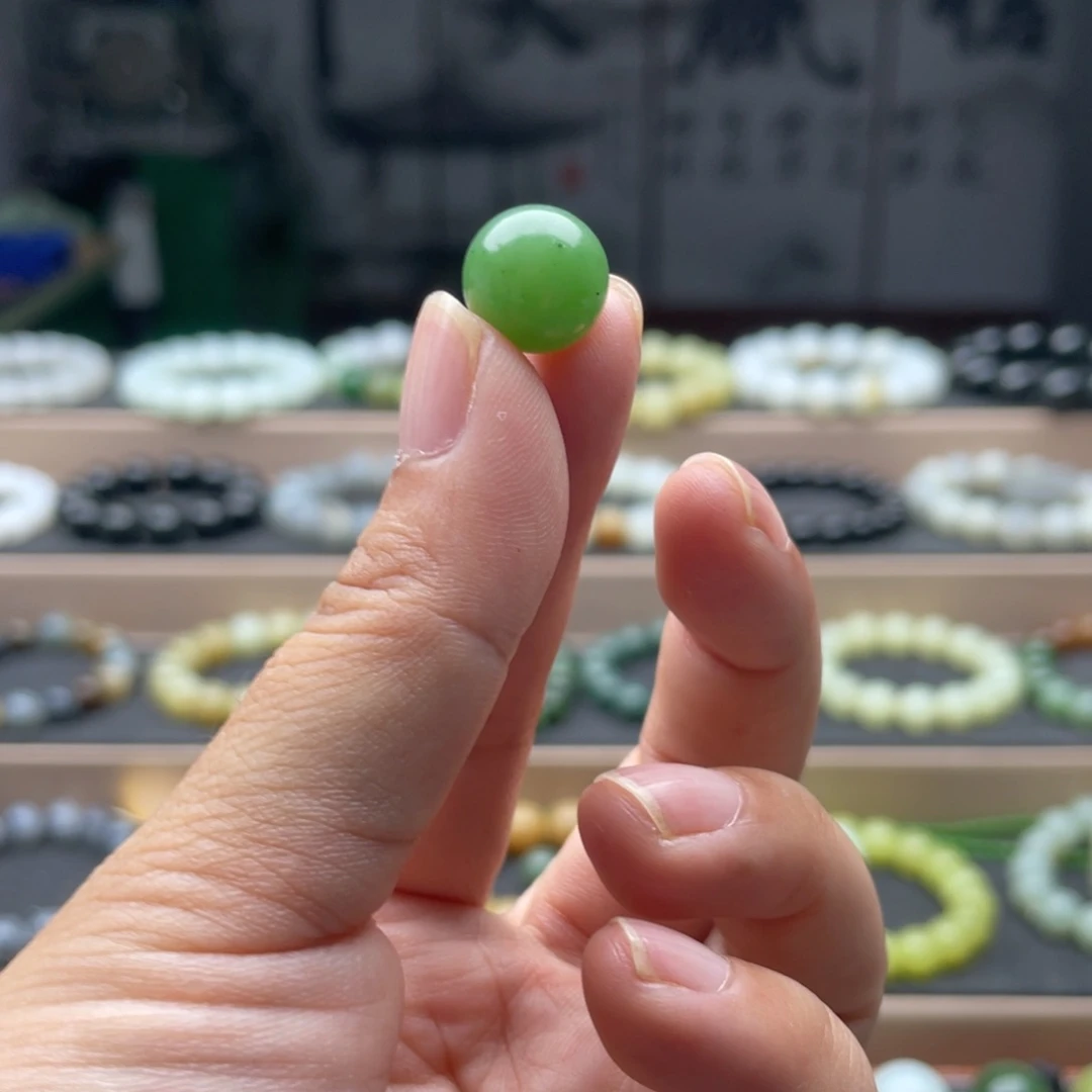 手链未镶嵌和田玉12碧玉