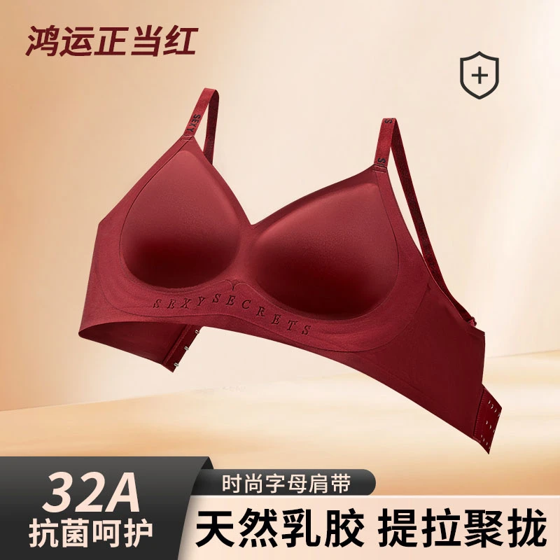 双层提拉内衣无痕美背透气软支撑上托无钢圈文胸小胸聚拢调整内衣