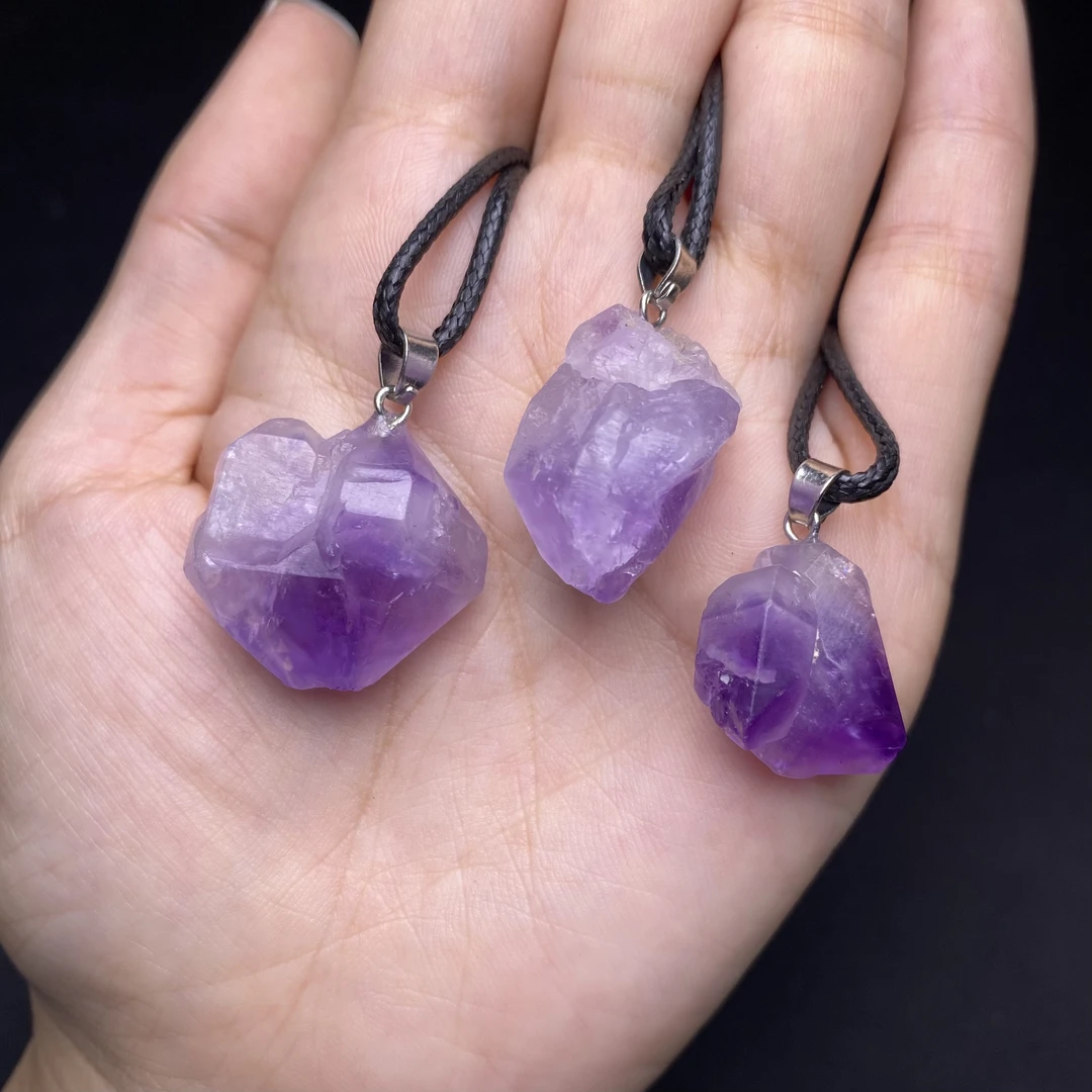 q212 糖心紫超原石项链多样性发一