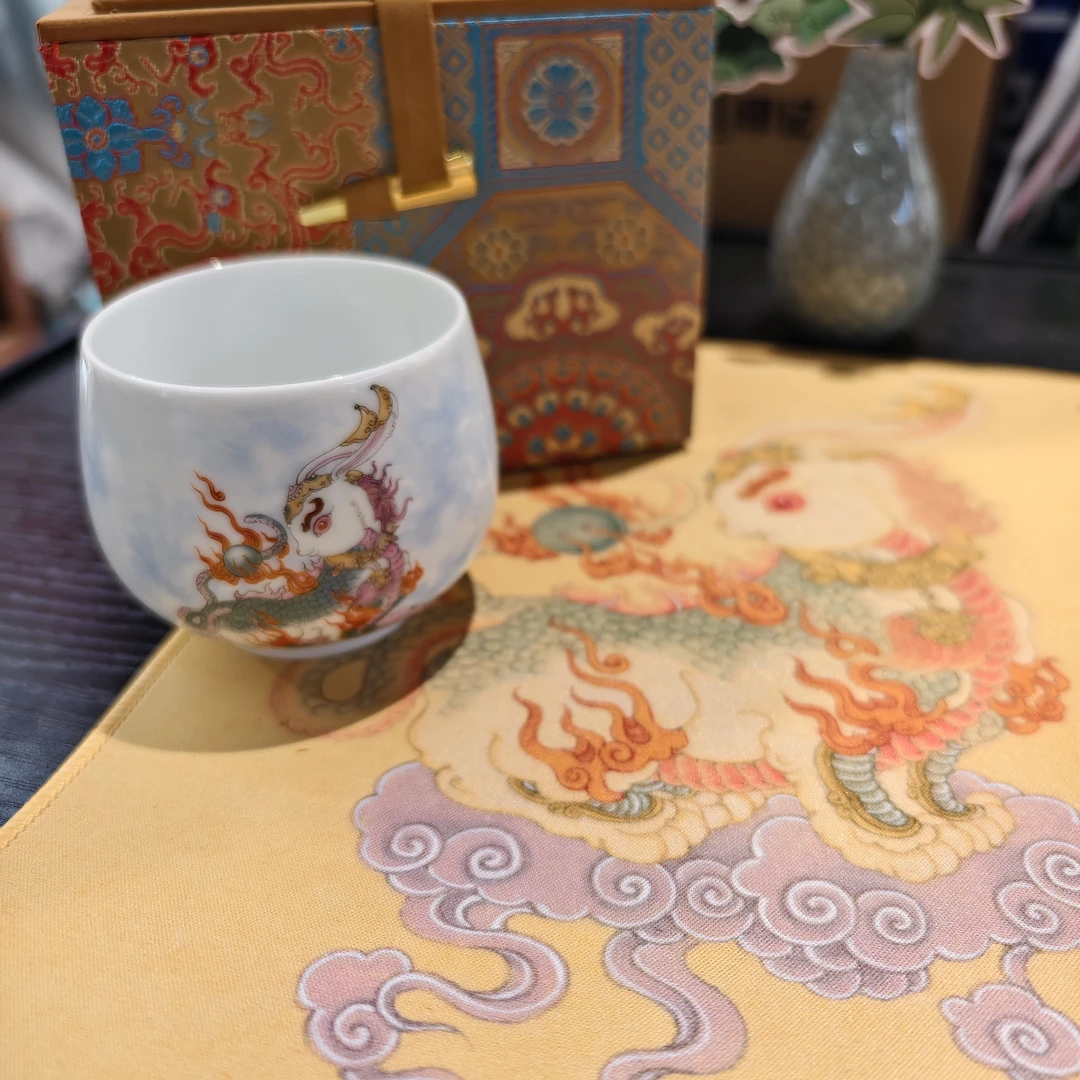 【师老师督造1128-84】陶瓷来福手工中式手绘主人杯品茗杯茶杯家用