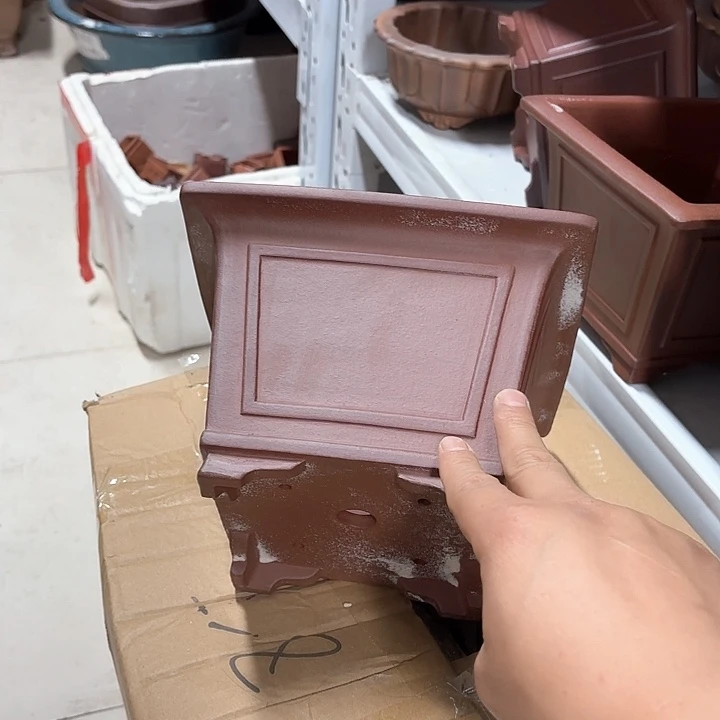 紫砂花盆陈*人紫砂的颜色很好看2个