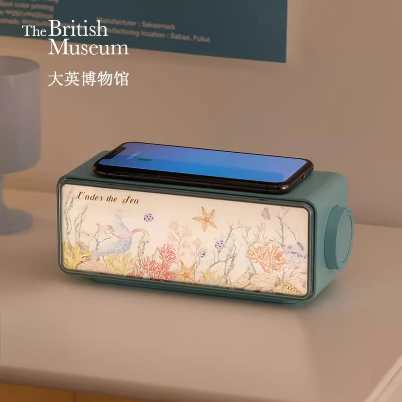 大英博物馆海底世界白噪音蓝牙音响音箱无线充氛围灯女生生日礼物