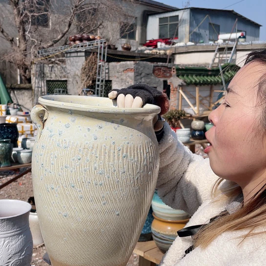 红陶王嫂花盆0213-456