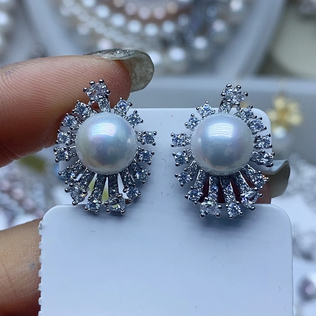 耳钉未镶嵌淡水珍珠