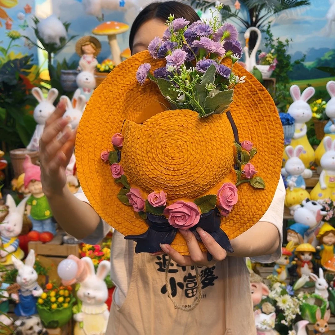 无花朵花盆摆件装饰花盆