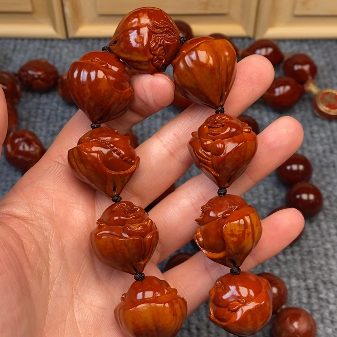 藏***拙手串/手链橄榄核包衣弥勒