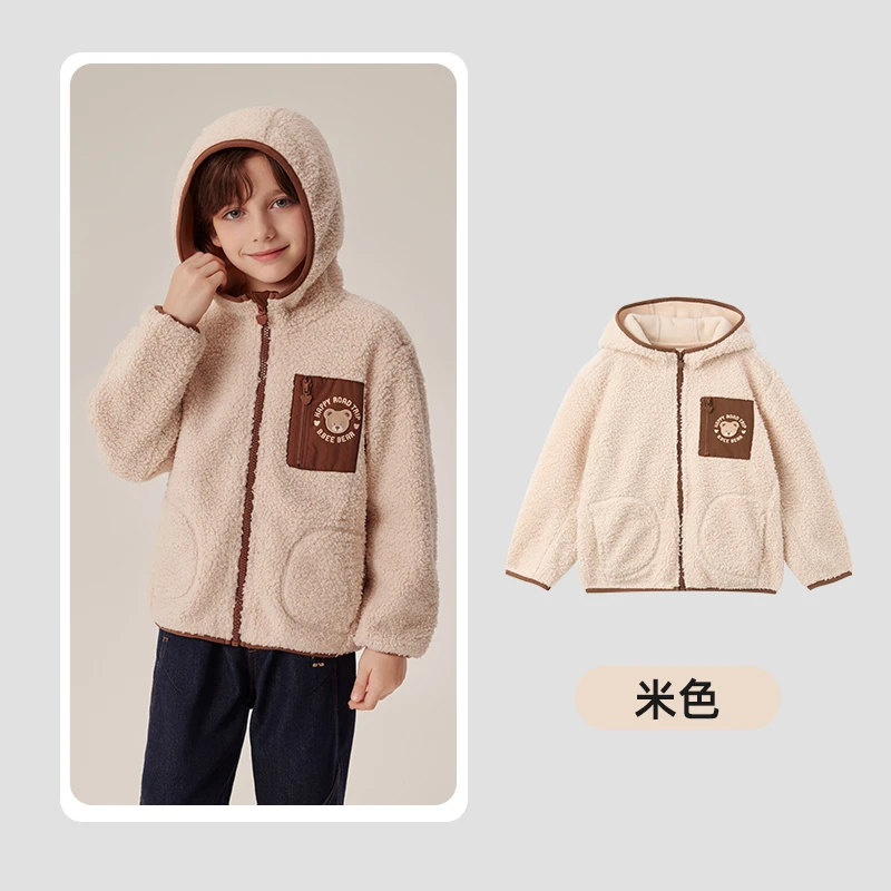 PAWINPAW卡通小熊童装男女童摇粒绒夹克外套保暖PCJME4931S【XH】