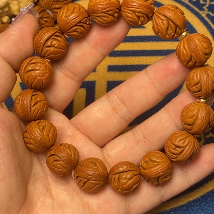 陕西秦岭龙纹桃核