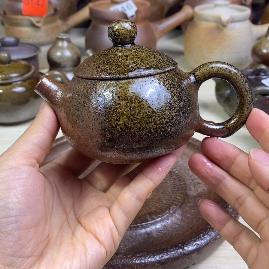 柴烧粗陶泡茶壶160