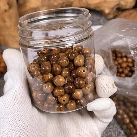 檀香木散珠老山檀香瑕疵珠40克