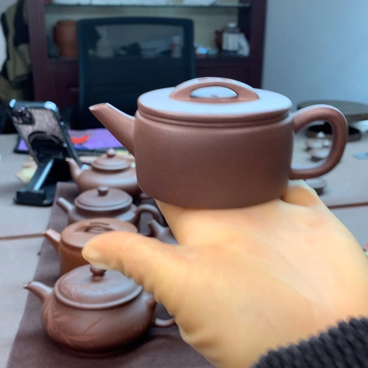 一***酒茶壶紫砂底槽清，汉瓦，120cc