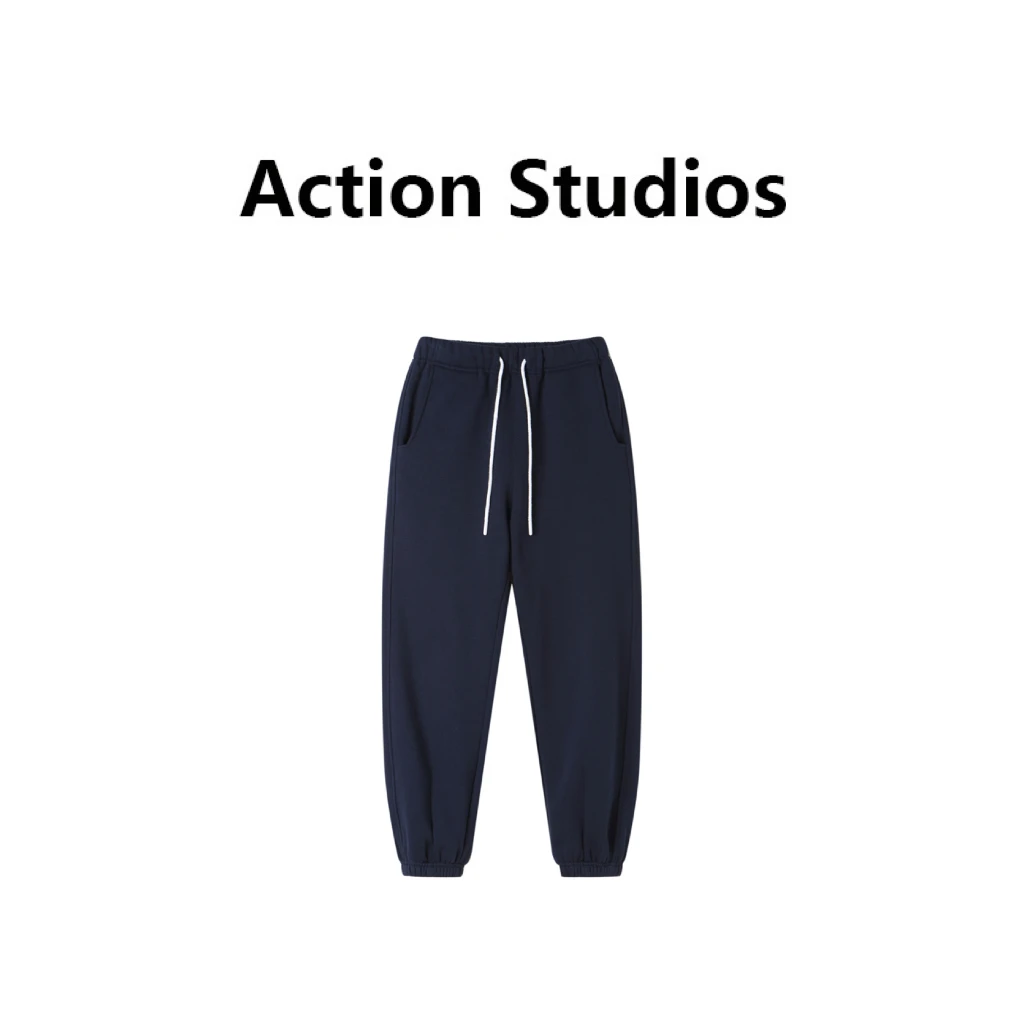 Action Studios大大 推荐抽绳时尚休闲百搭加绒束脚运动裤WW7505