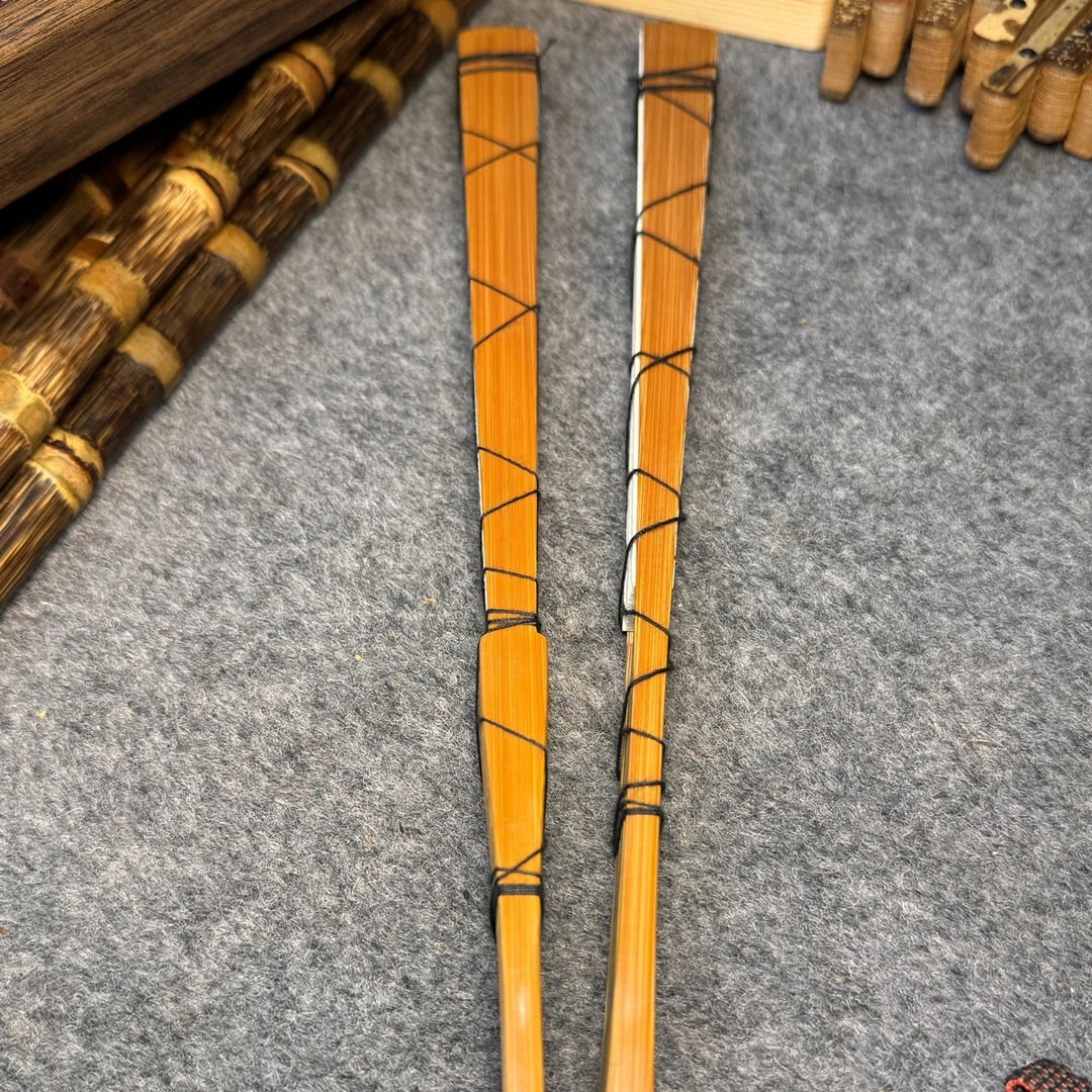 老玉竹三合青折扇手工制作工艺精湛
