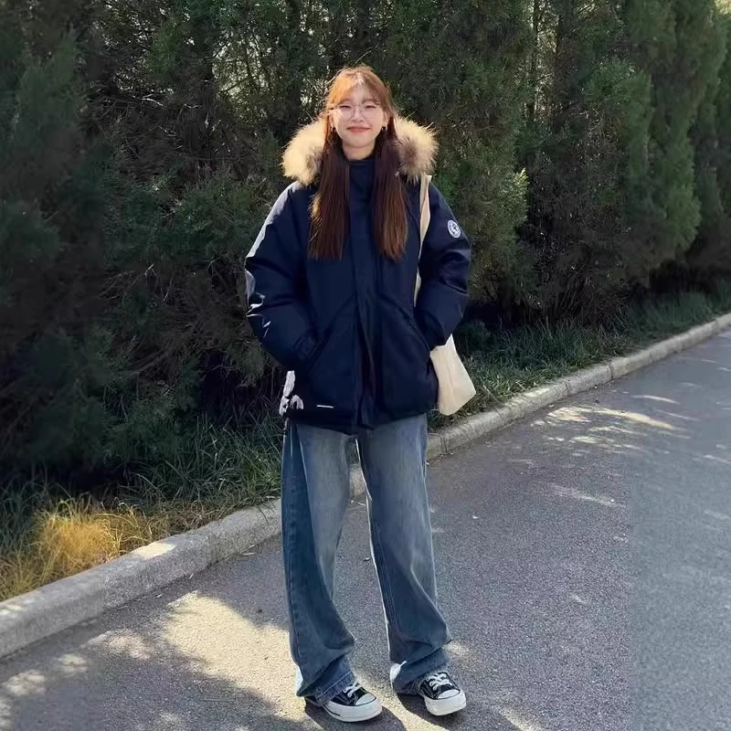 24年黑金石墨烯冬季新款棉衣工装棉服派克服加厚宽松学生棉袄外套