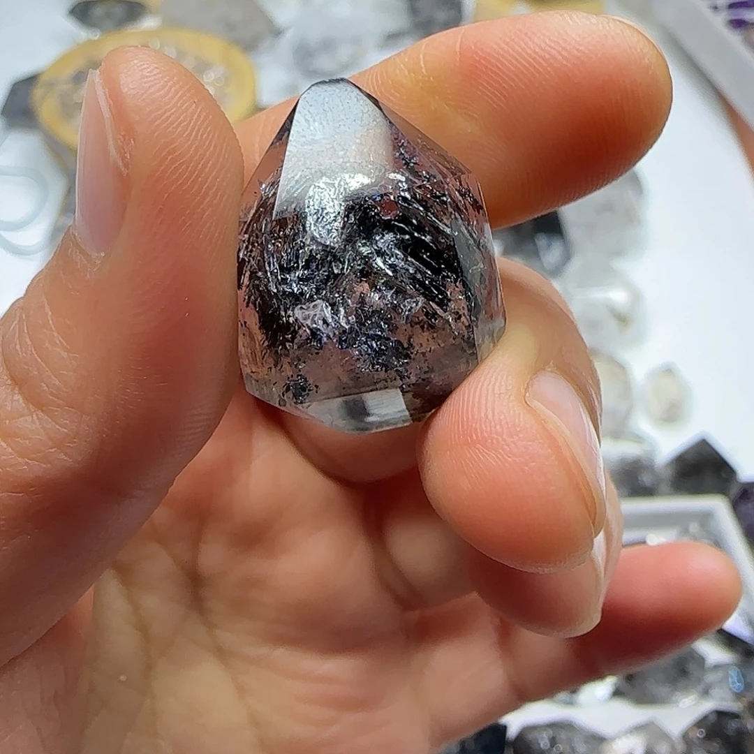 水晶未镶嵌珠宝半成品流沙